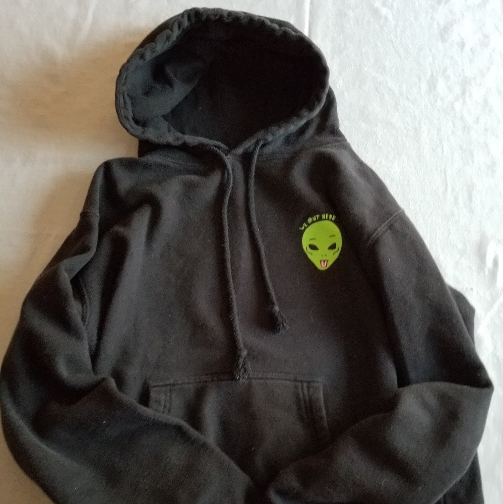 RIP n Dip Black Alien hoodie Large